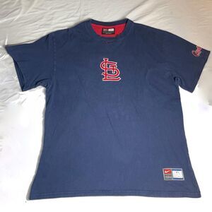 Nike T Shirt Large Mens St. Louis Cardinals Vintage Y2K Classic Logo Embroidered